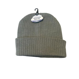 Beanie Hat Gray Knit One Size 24/7 Life By 7-Eleven Winter Ski Hat Unisex NWT